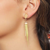 Aretes Lineales Tiras Verdes