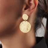 Aretes Colgantes de Acero Mandala