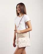 Crossbody Blanco Floreado
