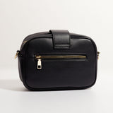 Crossbody Negro Broche Dorado