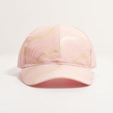 Gorro con Visera Rosa Print Dorado