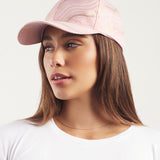 Gorro con Visera Rosa Print Dorado