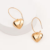 Aretes Colgantes Corazones Chunky