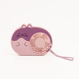 Mini Ventilador Gatito Morado