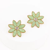 Maxi Aretes Flores Verdes