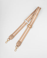 Strap a rayas beige y blanco