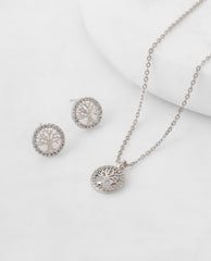 Collar árbol de la vida con pedrería de zircón