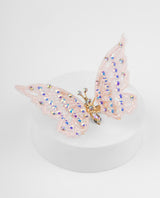 Gancho mariposa con brillos tornasol
