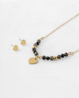 Collar corazón en acero inoxidable