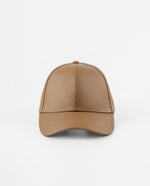 Gorra marrón efecto cuero – miniatura 1