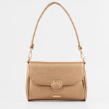 Cartera dorada con aro
