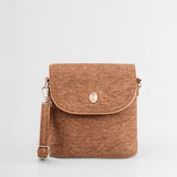 Cartera crossbody denim café