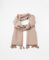 Pashmina beige con flecos