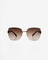 Lentes de sol oversized degradados marrón
