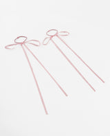 Colets con lazo largo rosado