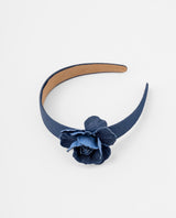 Vincha denim con flor