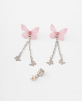 Set de ganchos mariposa rosa