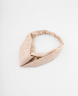 Vincha beige con brillo