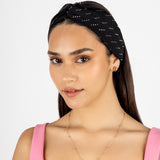 Vincha negra con brillo