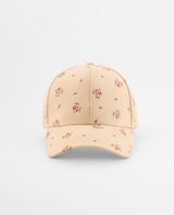 Gorra floral beige