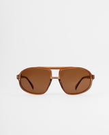 Lentes de sol marrones estilo aviador