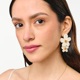 Aretes flor doble calada