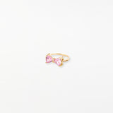 Anillo lazo con zircon rosado
