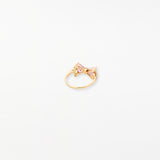 Anillo lazo con zircon rosado