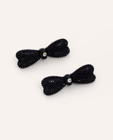 Dúo ganchos lazo negro