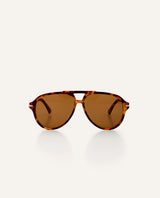 Lentes de sol retro print marrones