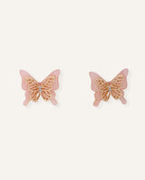 Arete moda mariposa rosado