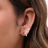 Arete moda mariposa rosado