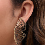 Arete moda mariposa dorado