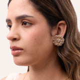 Arete moda Flor Dorado