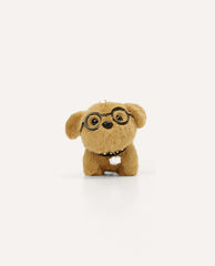 Llavero Pets Peluche Perrito Con Lentes Marrón