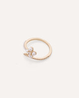 Anillo Regulable Premium Zircón Knot Dorado