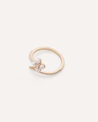 Anillo Regulable Premium Zircón Knot Dorado