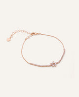 Pulsera Premium Zircón Fower Dorado