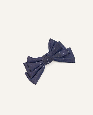 Gancho Coquette Lazo de Tela Azul