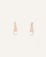 Arete Moda Drop Cat Lover 3 cm Dorado