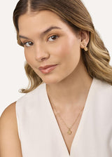 Set Collar + Arete Moda Flor Dorado