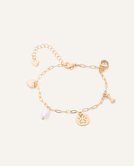 Pulsera Moda Dog Lover Huella Dorado