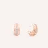 Aretes Argollas Premium Zircón Bañado en Oro Dorado