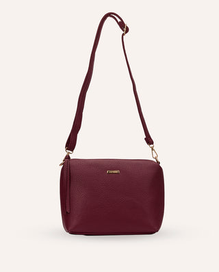 Cartera Crossbody Moda 
Essential Guinda