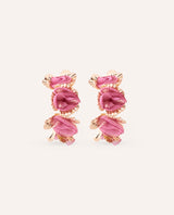 Aretes Moda Bloom Pink Dorado