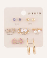 Set Aretes Moda Dorado