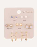 Set Aretes Moda Mix Dorado