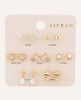 Set Aretes Moda Classic Dorado