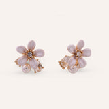 Aretes Moda Bloom Pearl Dorado