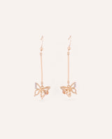 Aretes de Acero Moda Line Mariposa Dorado